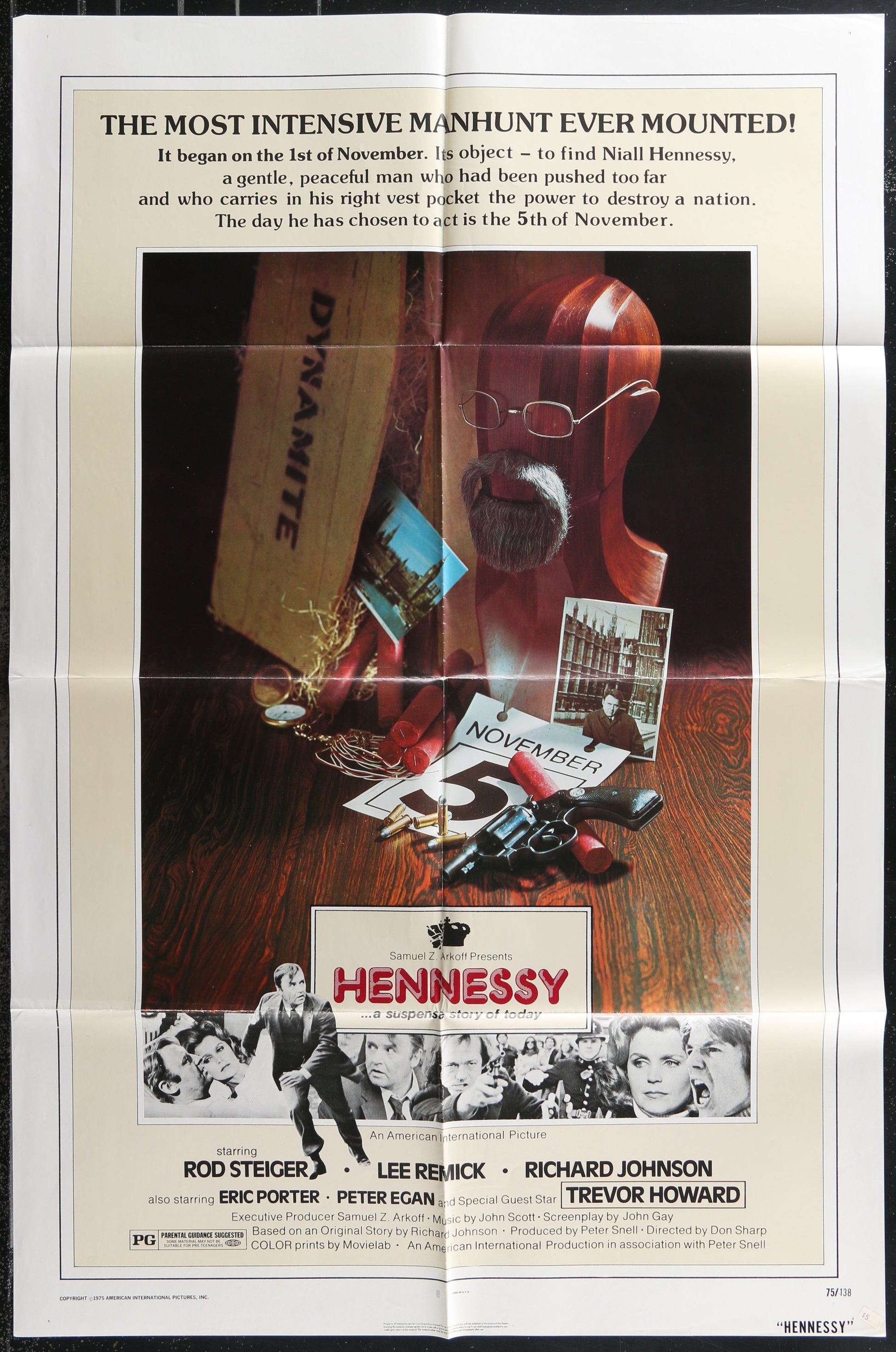 Hennessy (1975) Original US One Sheet Movie Poster