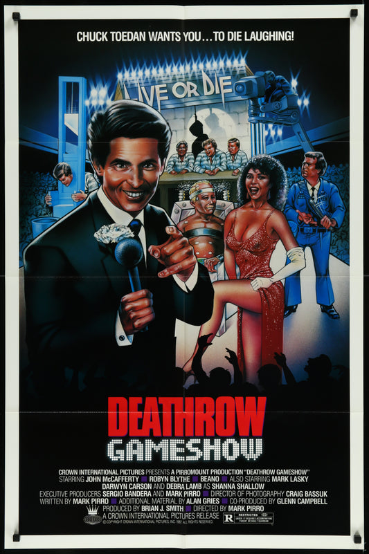 Deathrow Gameshow (1987) Original US One Sheet Movie Poster