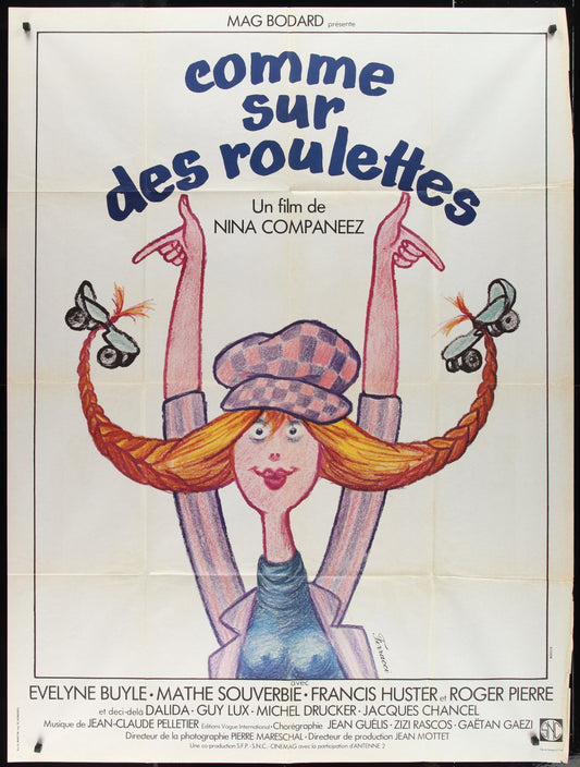 Comme Sur Des Roulettes (1977) Original French Grande Movie Poster