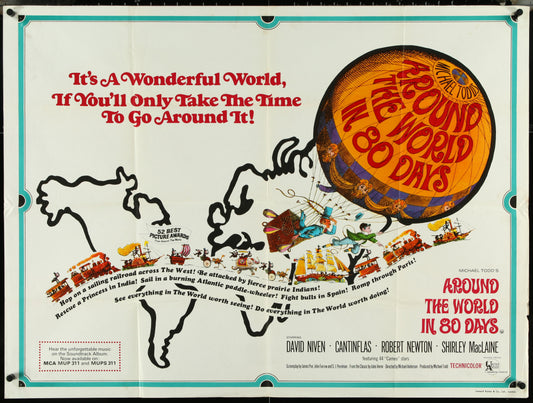 Around The World In 80 Days (1956) Original UK Quad Movie Poster