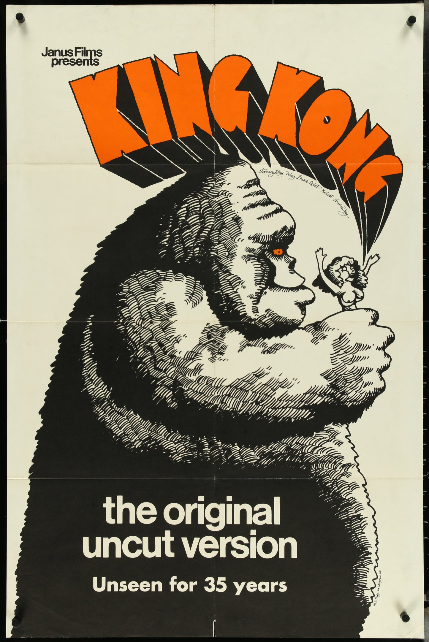 King Kong (1968 Re-Release) Original US One Sheet Movie Poster