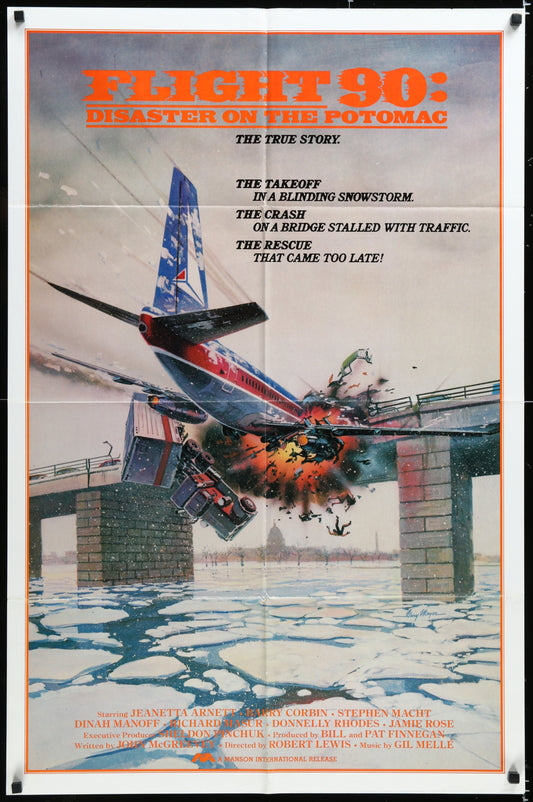 Flight 90: Disaster On The Potomac (1984) Original US One Sheet Movie Poster