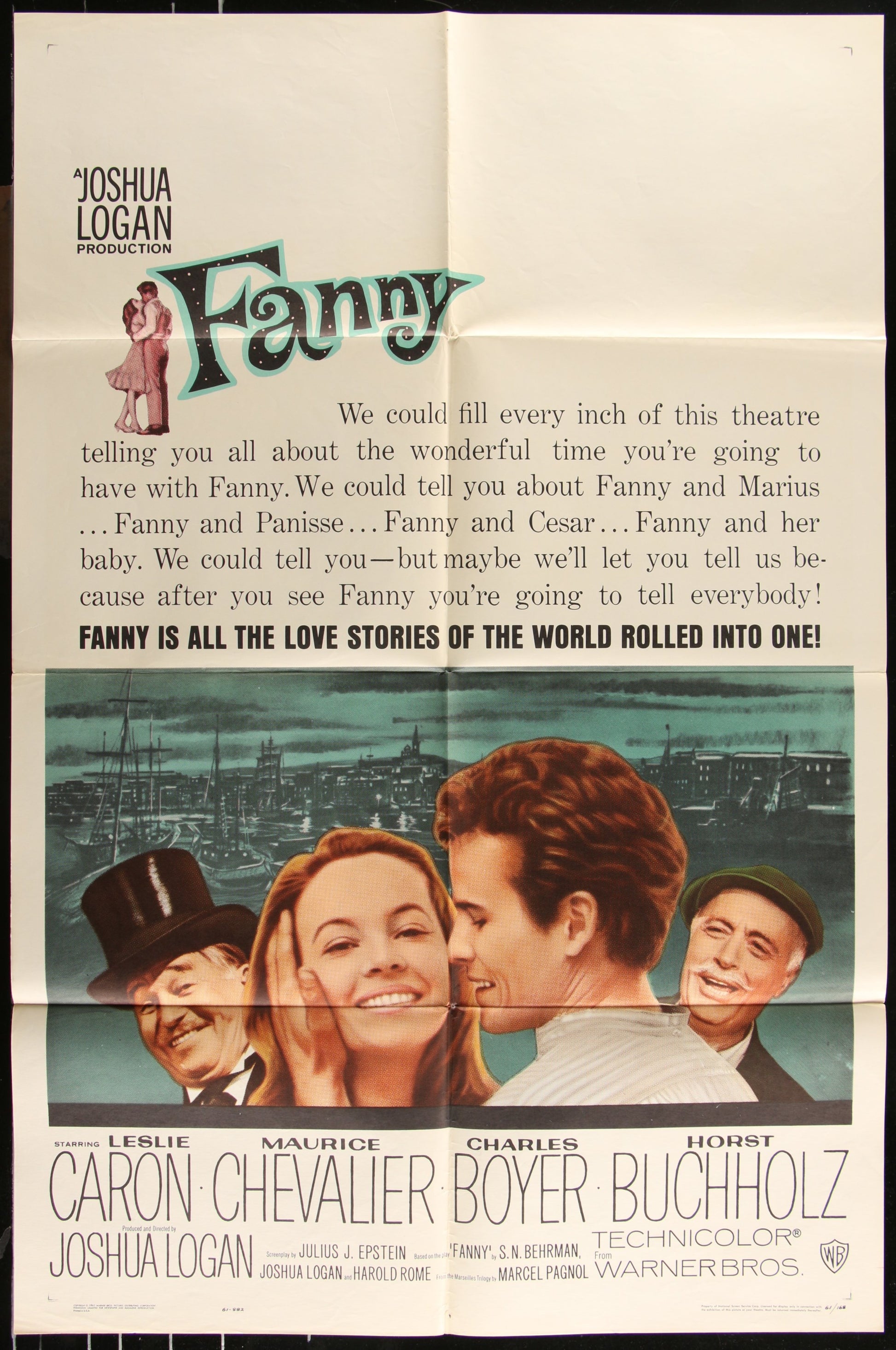 Fanny (1961) Original US One Sheet Movie Poster