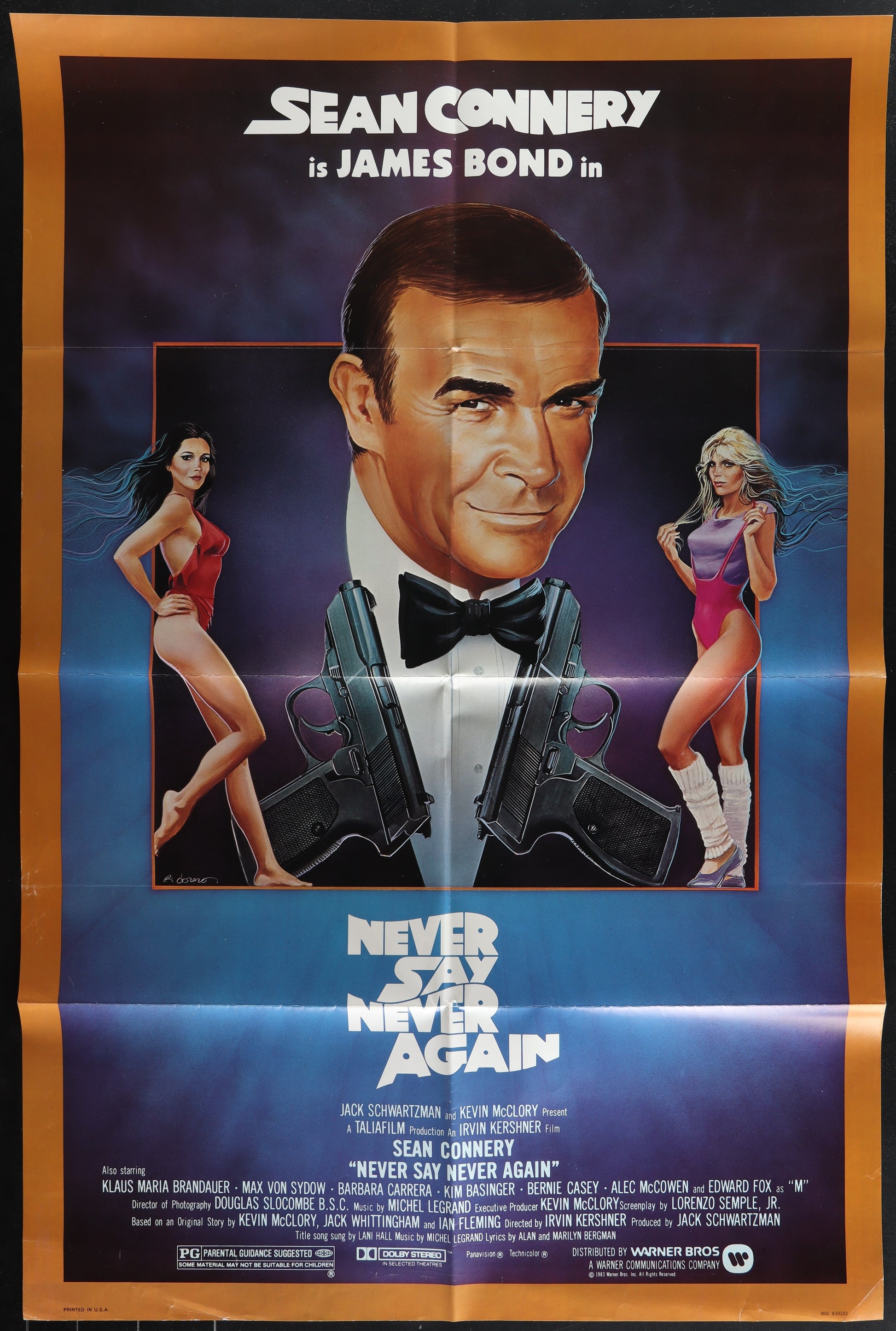 Never Say Never Again (1983) Original US One Sheet Movie Poster