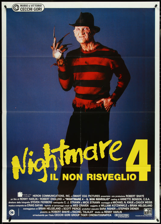 A Nightmare On Elm Street 4: The Dream Master (1988) Original Italian One Panel Movie Poster