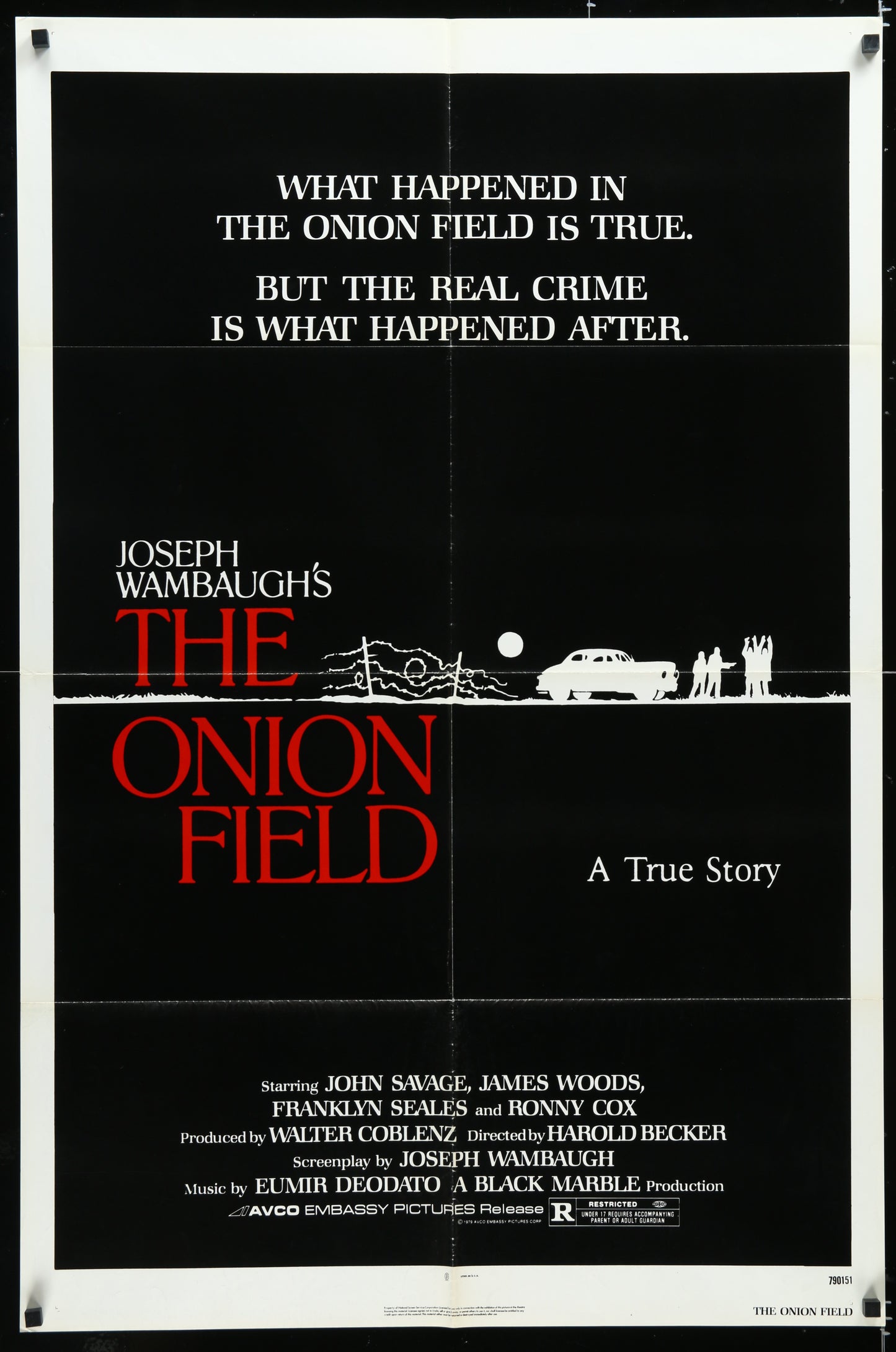 The Onion Field (1979) Original US One Sheet Movie Poster