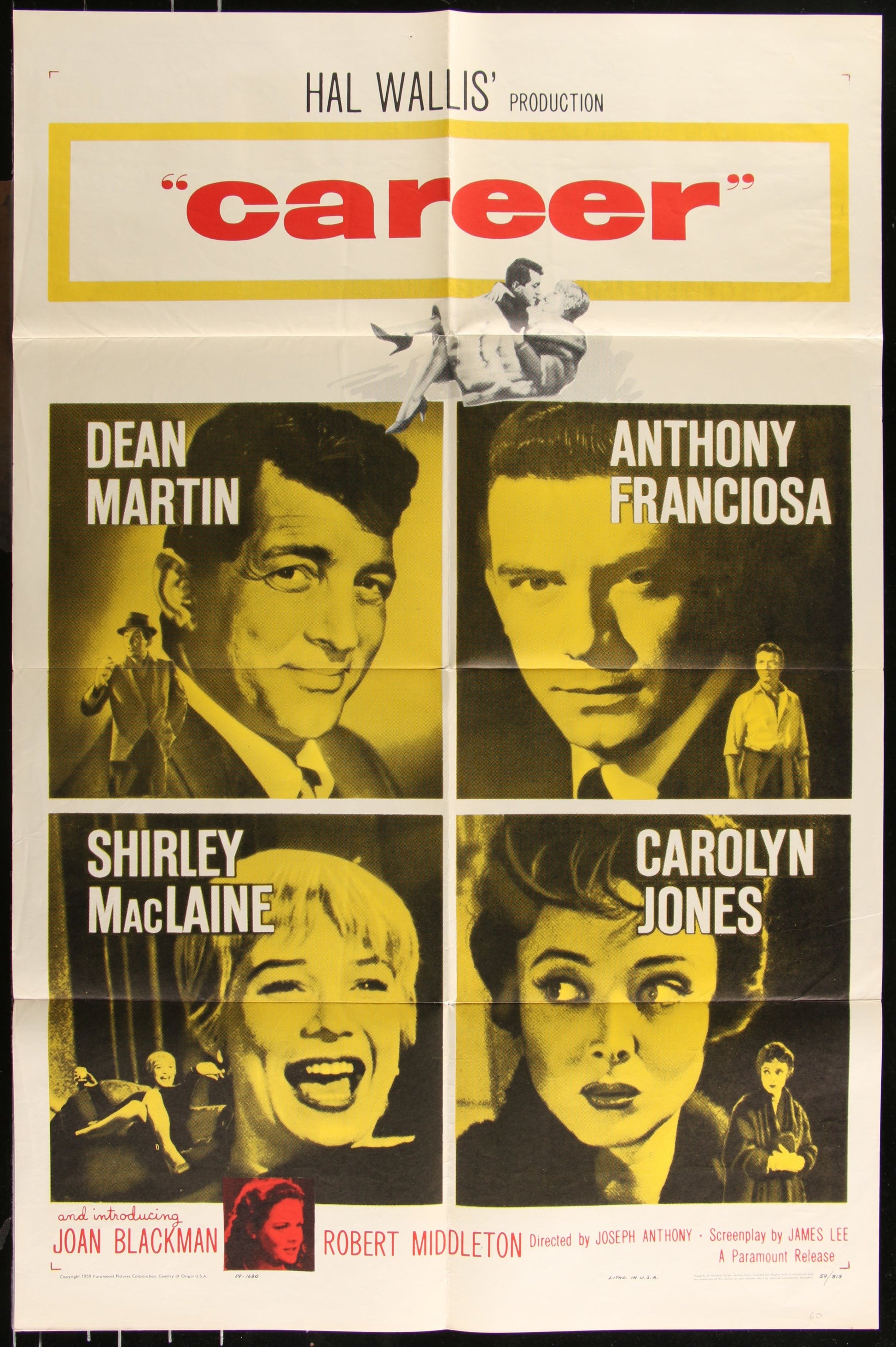 Career (1959) Original US One Sheet Movie Poster