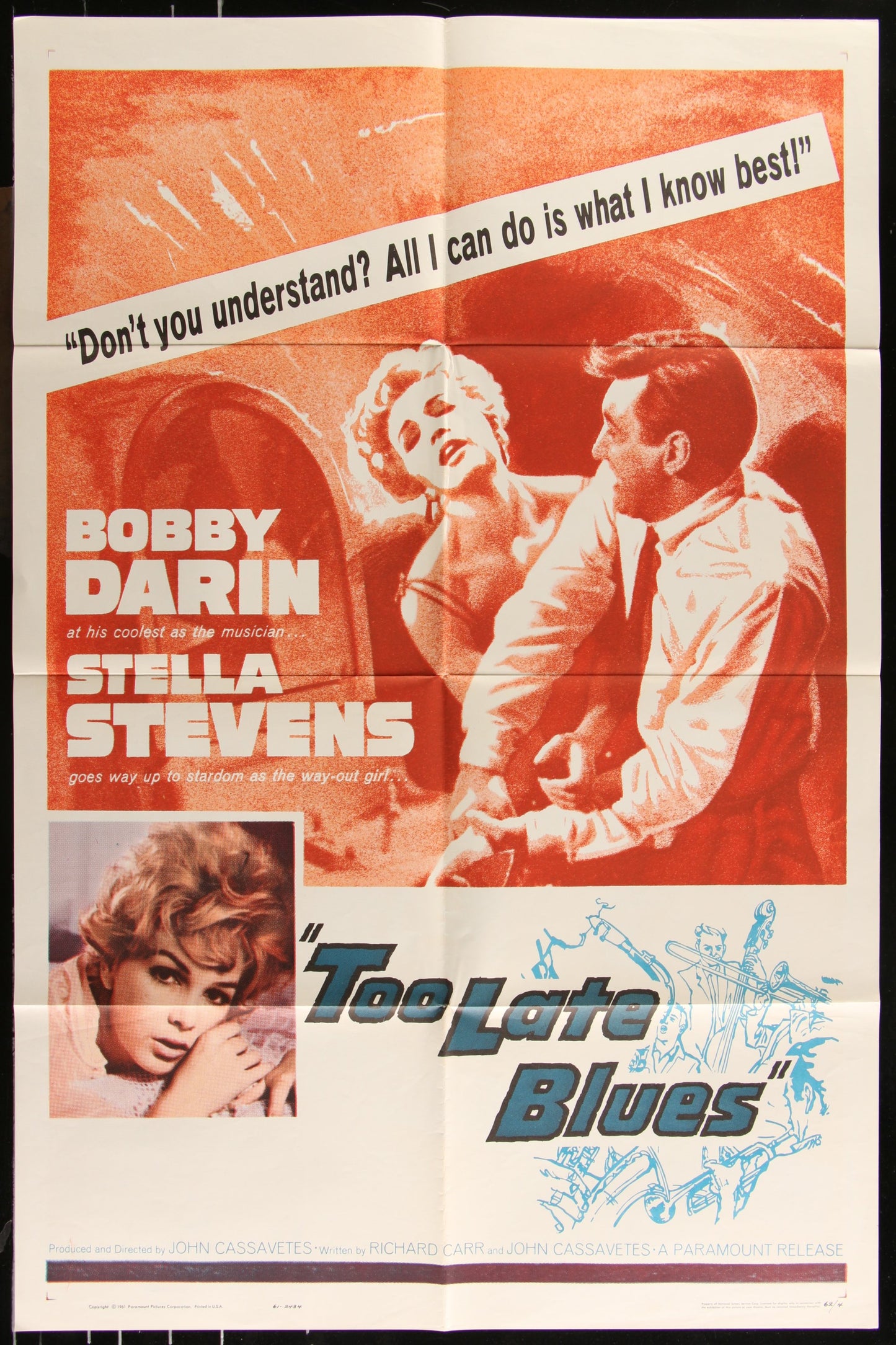 Too Late Blues (1962) Original US One Sheet Movie Poster