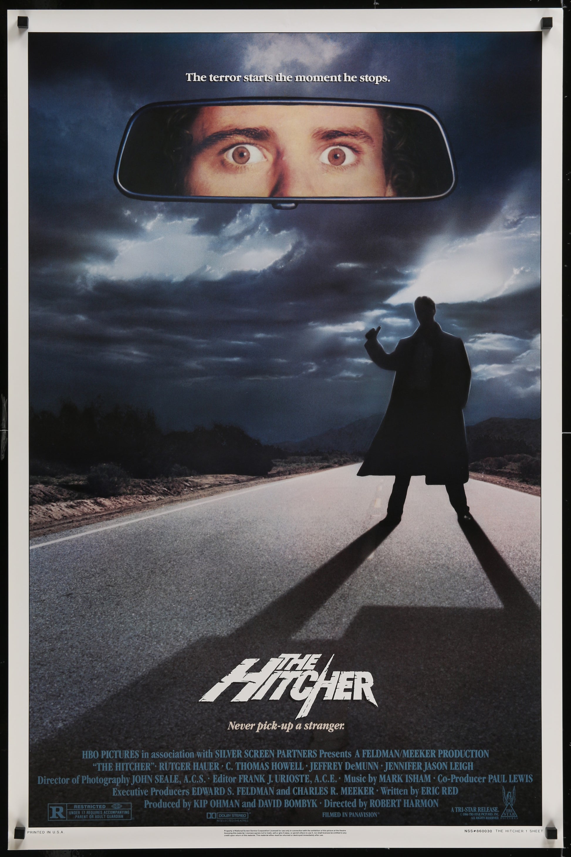 The Hitcher (1986) Original US One Sheet Movie Poster