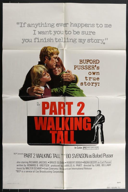 Part 2 Walking Tall (1975) Original US One Sheet Movie Poster