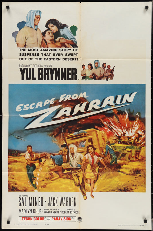 Escape From Zahrain (1962) Original US One Sheet Movie Poster