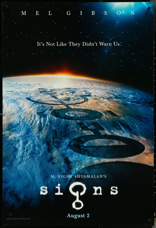 Signs (2002) Original US One Sheet Movie Poster