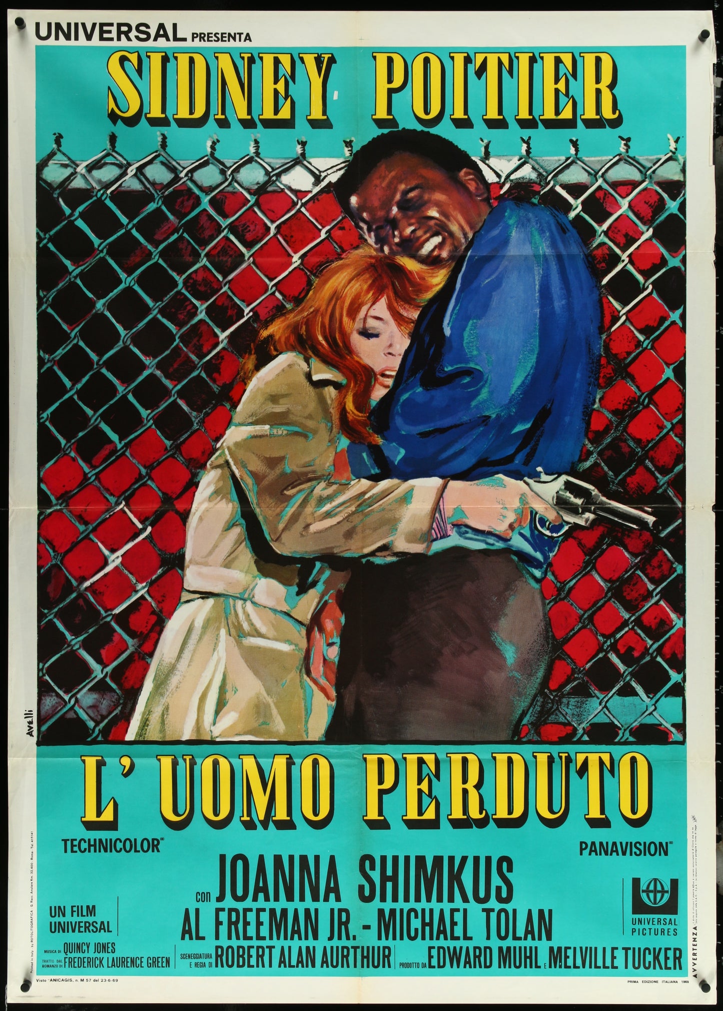 The Lost Man (1969) Original Italian One-Panel Movie Poster