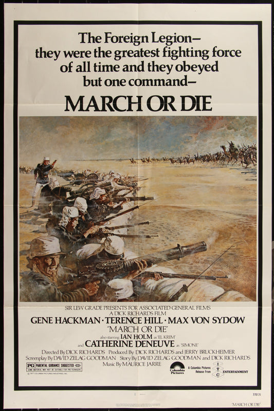 March Or Die (1977) Original US One Sheet Movie Poster