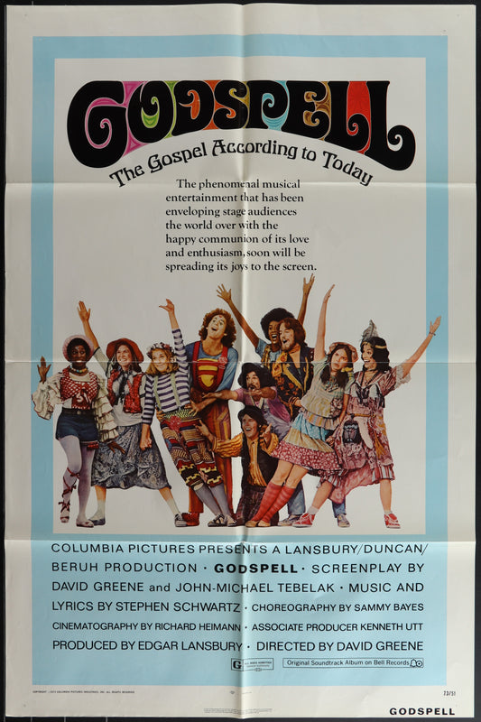 Godspell (1973) Original US One Sheet Movie Poster