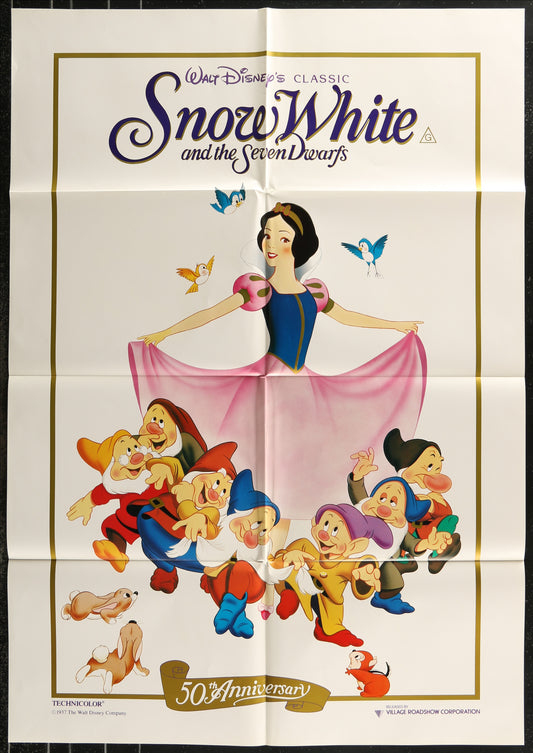 Snow White And The Seven Dwarfs (1987 RR) Original US One Sheet Movie Poster