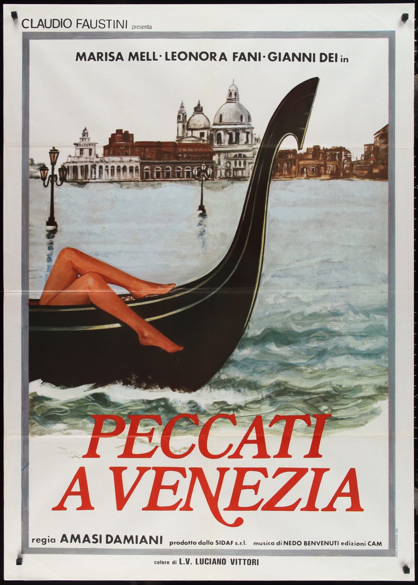 Peccati a Venezia (1980) Original Italian One Panel Movie Poster