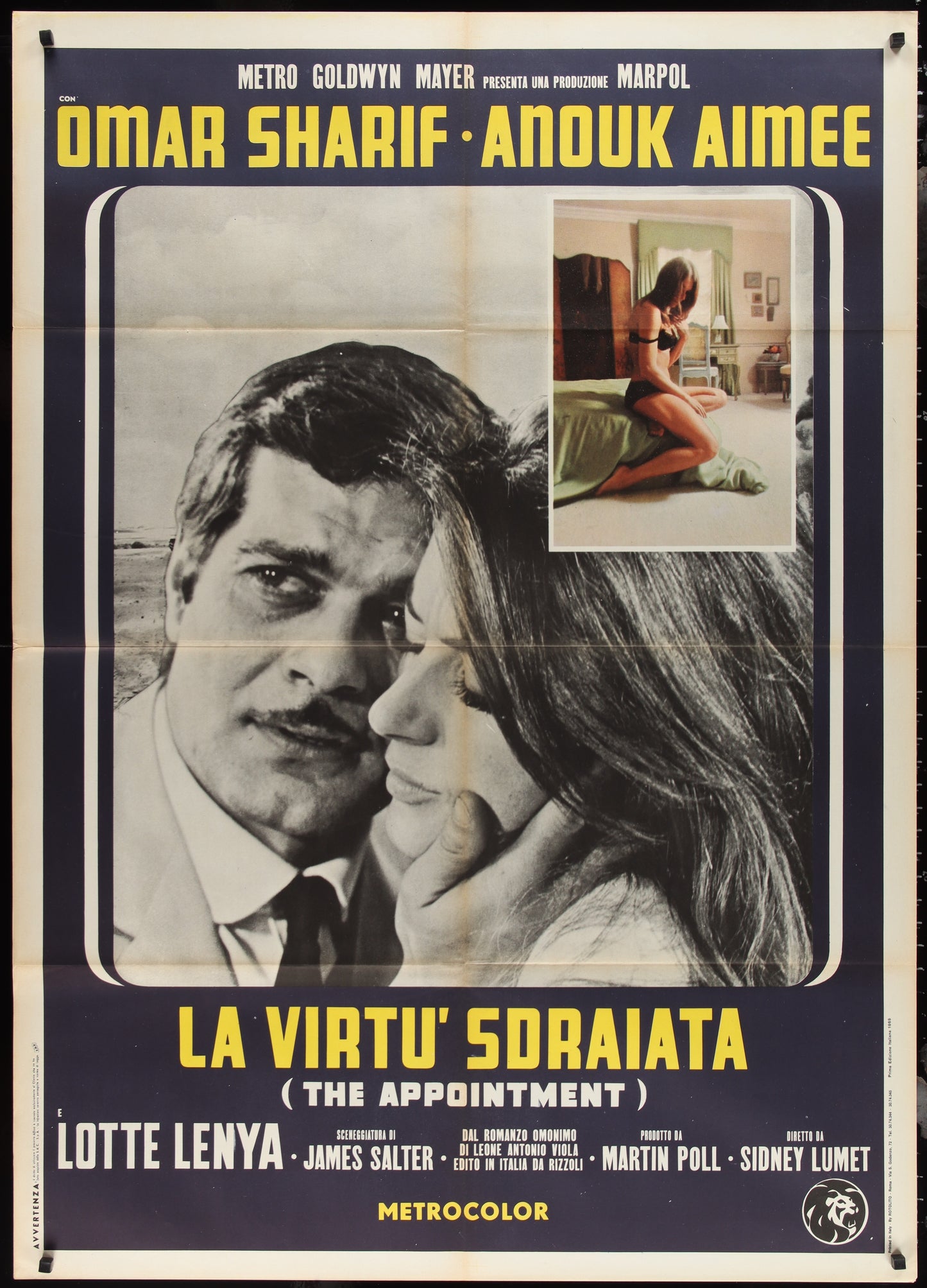 The Appointment (1969) Original Italian One Panel Movie Poster