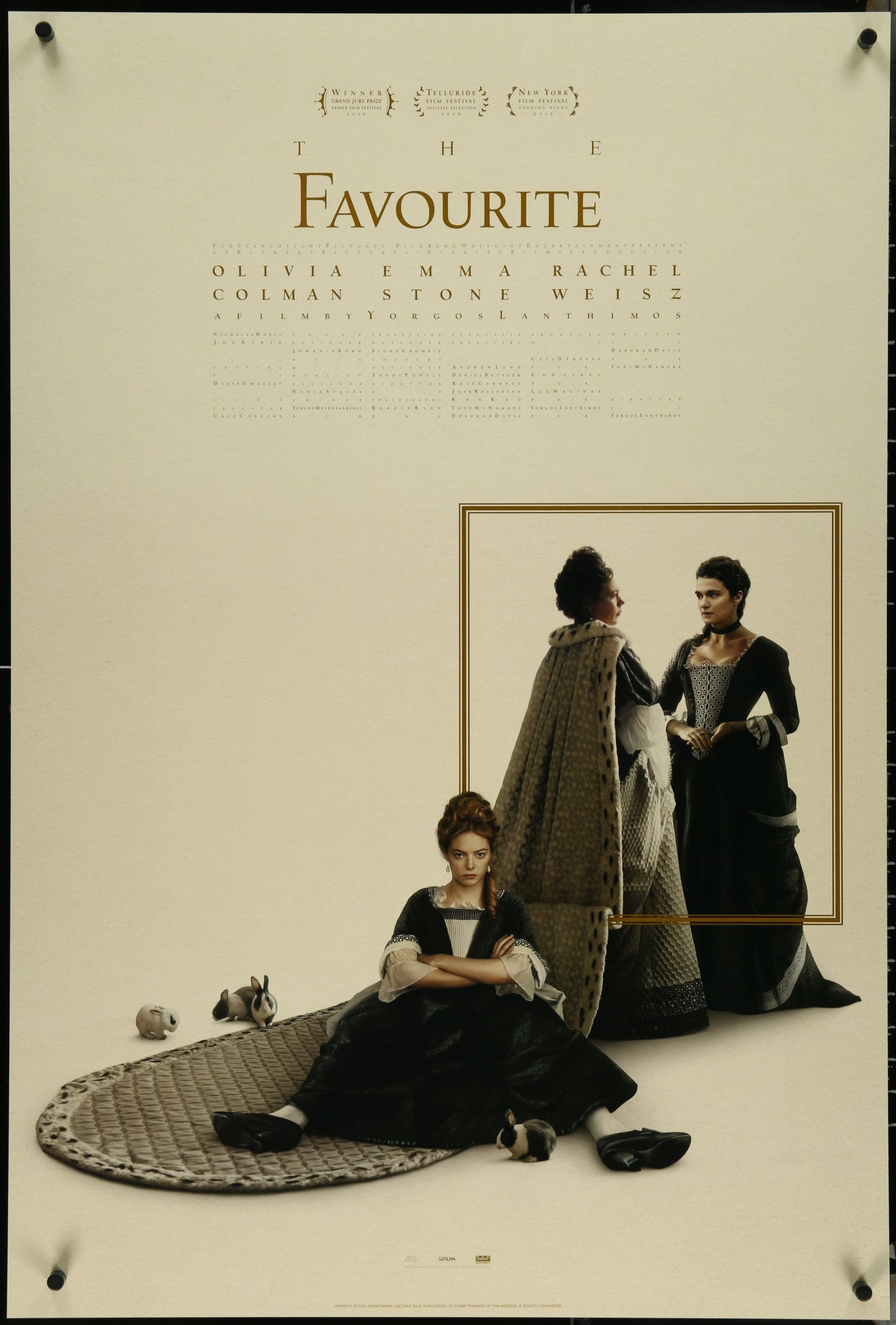 The Favourite (2018) Original US One Sheet Movie Poster