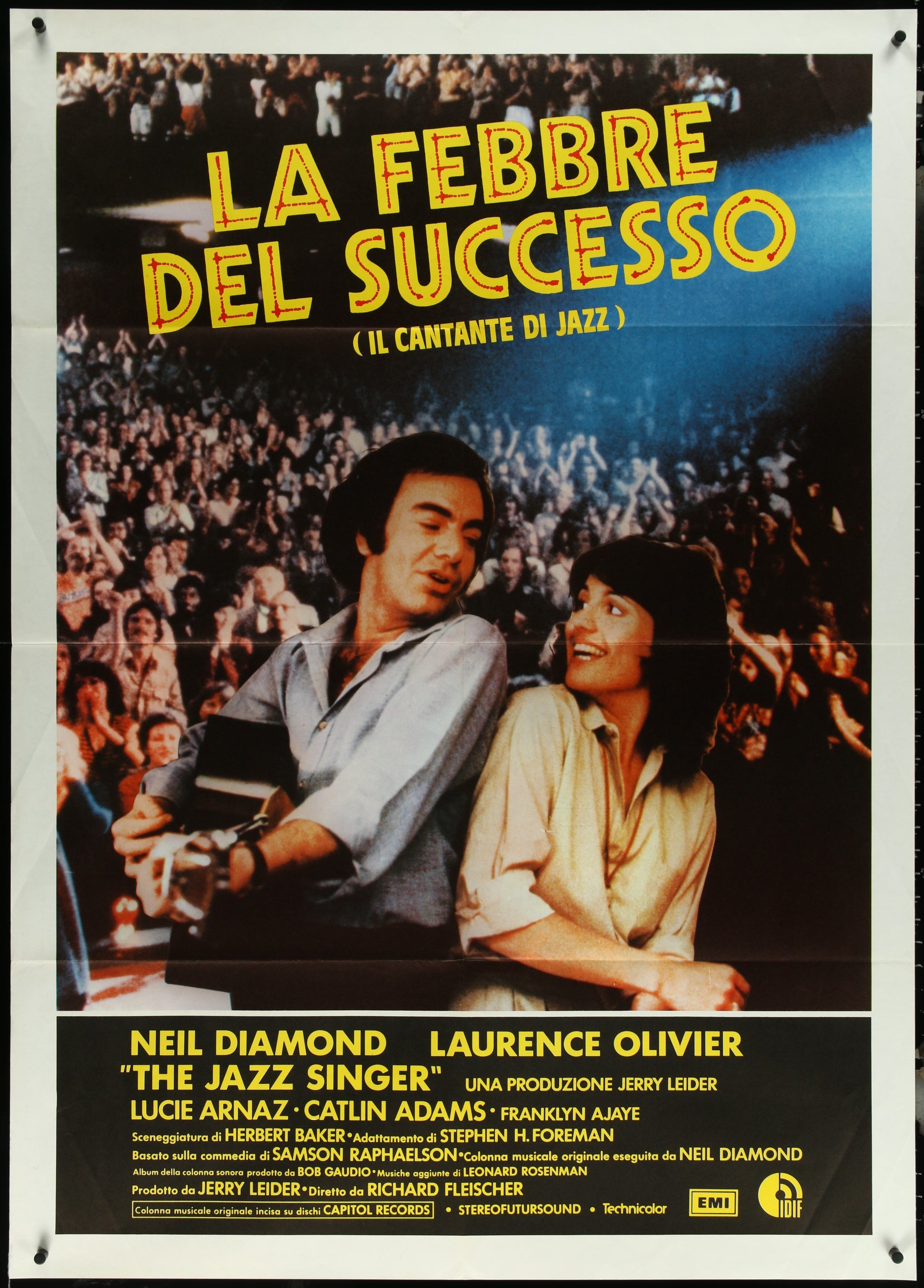 The Jazz Singer (1981) Original Italian One Panel Movie Poster