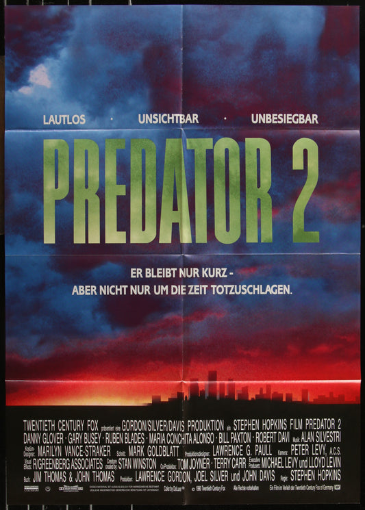 Predator 2 (1991) Original German A1 Movie Poster