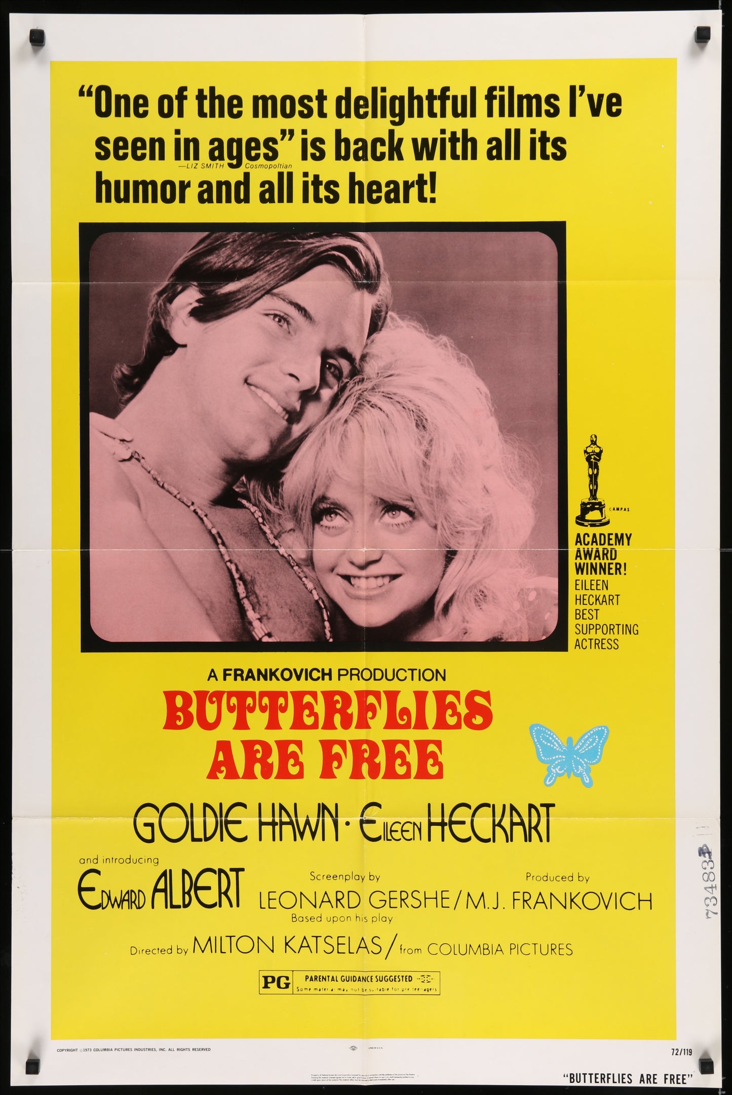 Butterflies Are Free (1972) Original US One Sheet Movie Poster