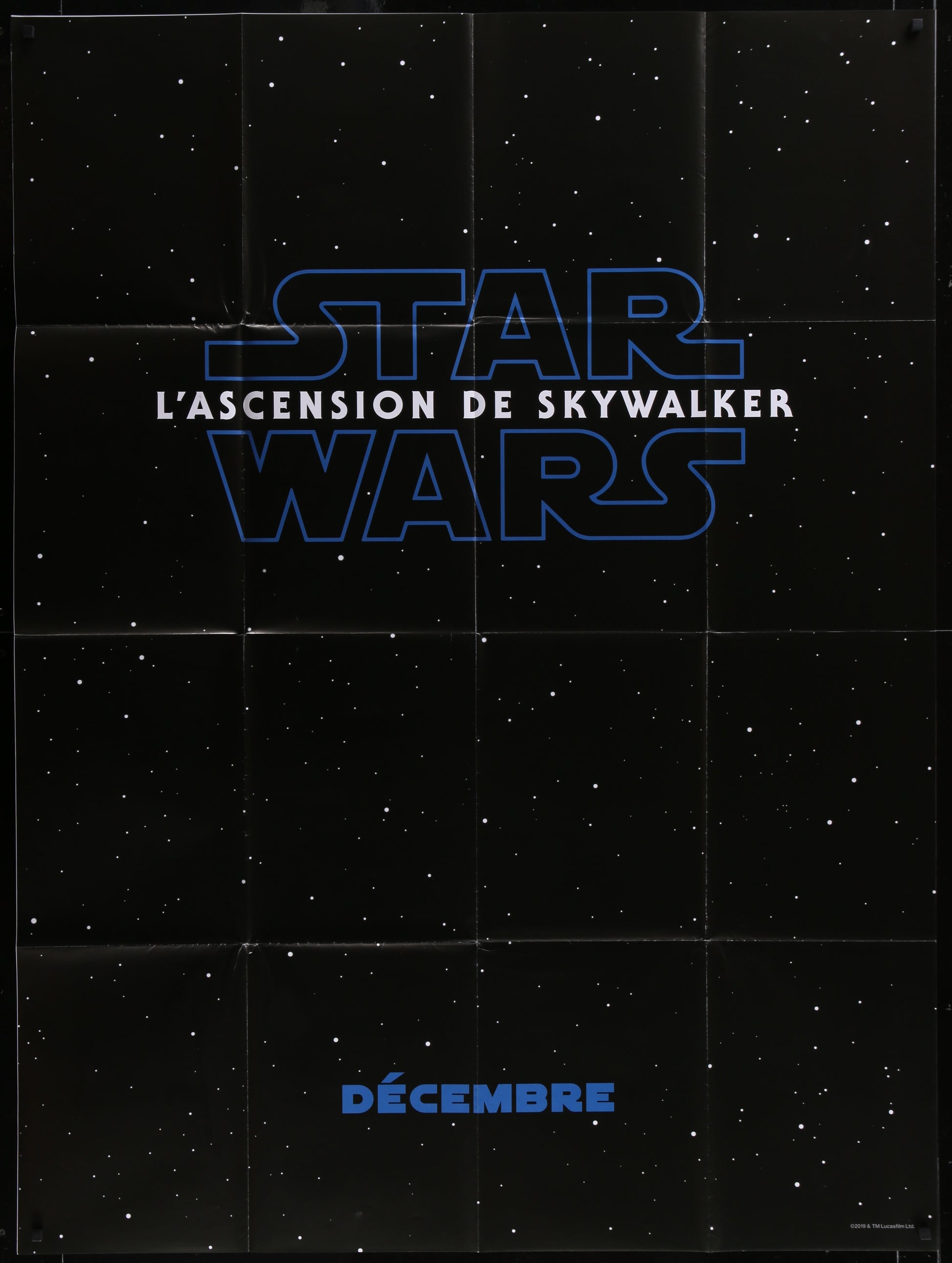 Star Wars: The Rise Of Skywalker (2019) Original French One Panel Movie Poster