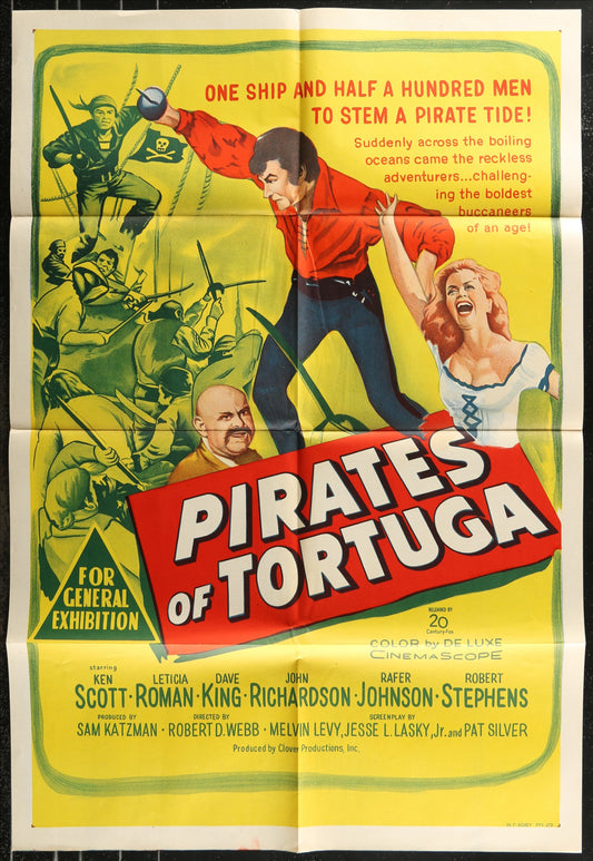 The Pirates Of Tortuga (1962) Original Australian One Sheet Movie Poster