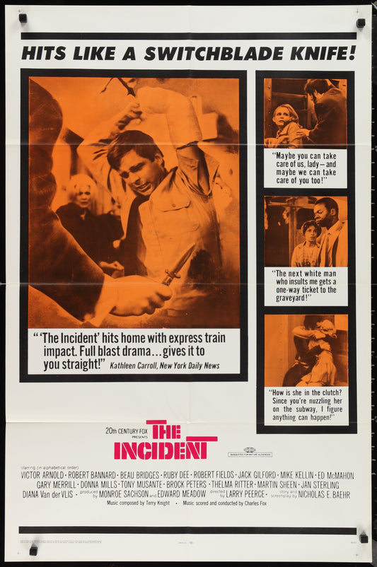 The Incident (1968) Original US One Sheet Movie Poster