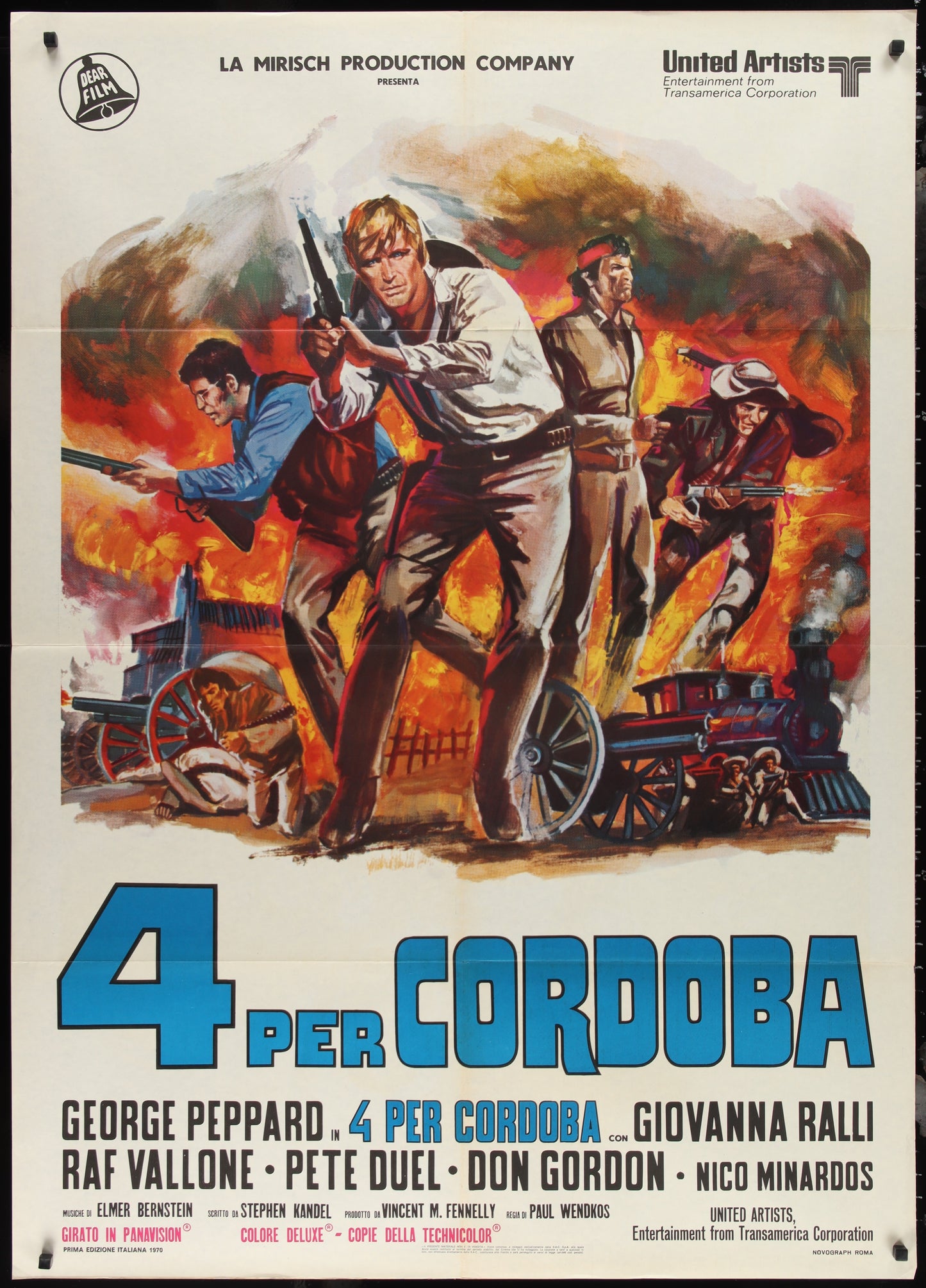 Cannon For Cordoba (1970) Original Italian One Panel Movie Poster