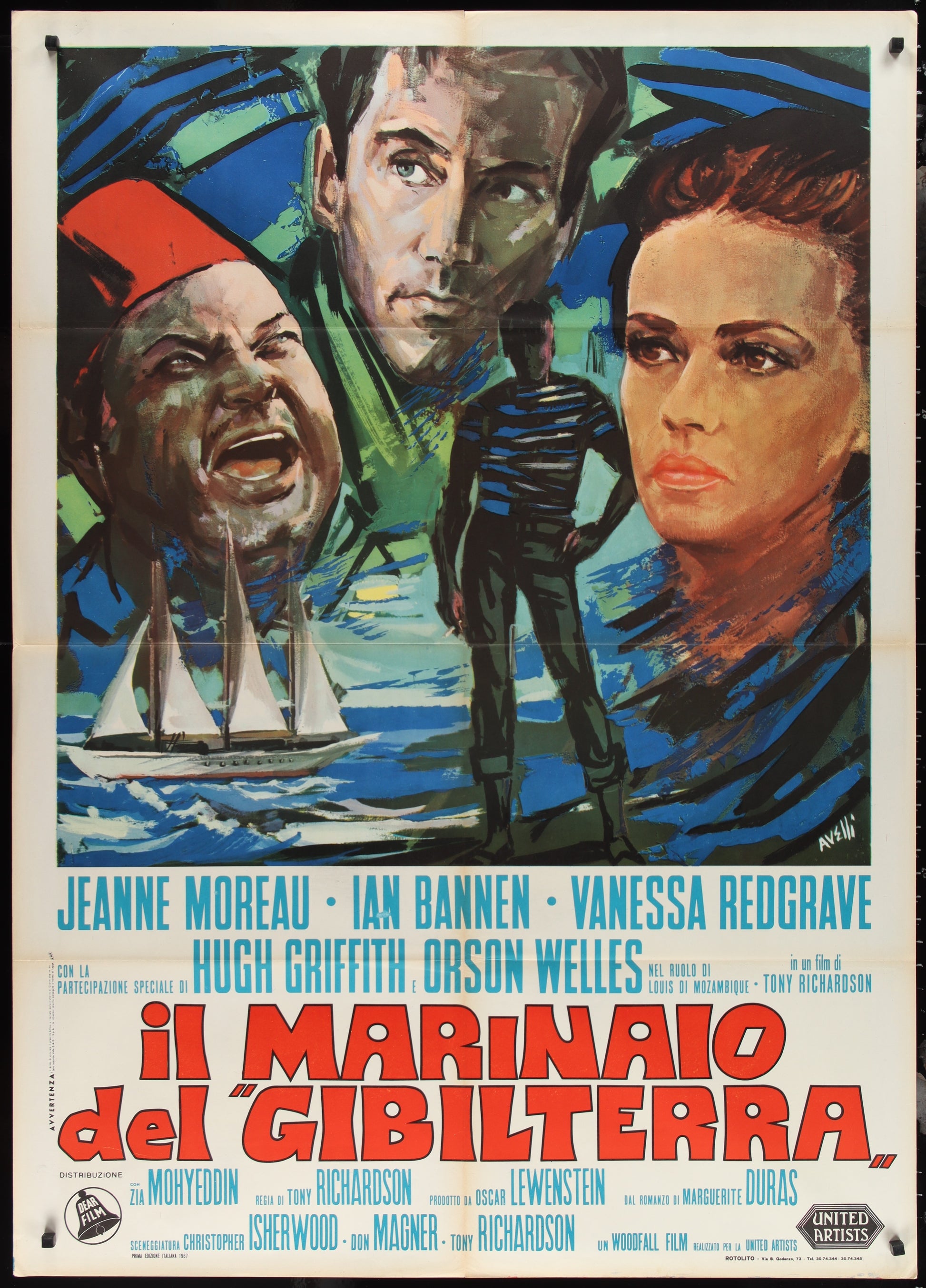 The Sailor From Gibraltar (1967) Original Italian One Panel Movie Poster