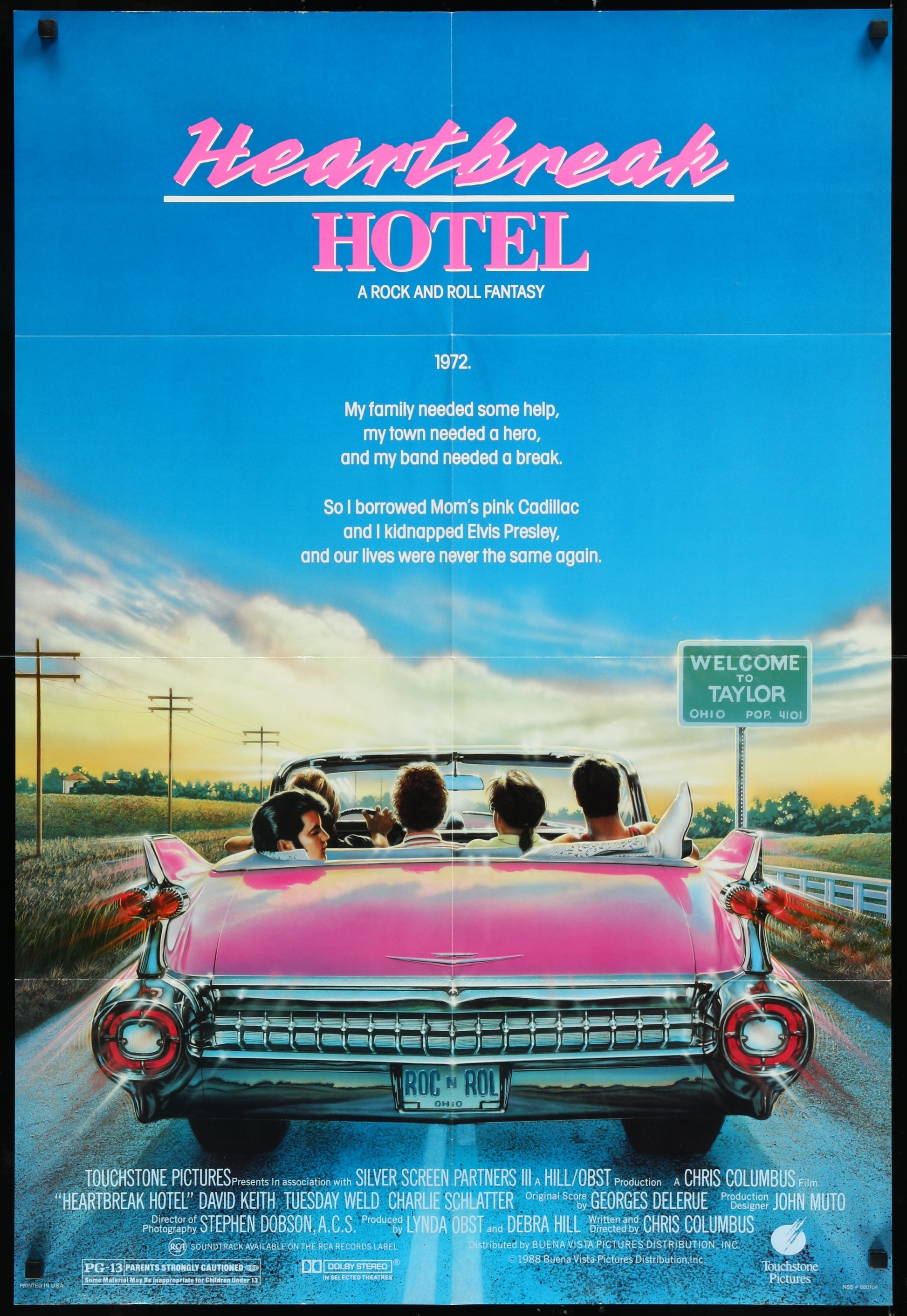 Heartbreak Hotel (1988) Original US One Sheet Movie Poster