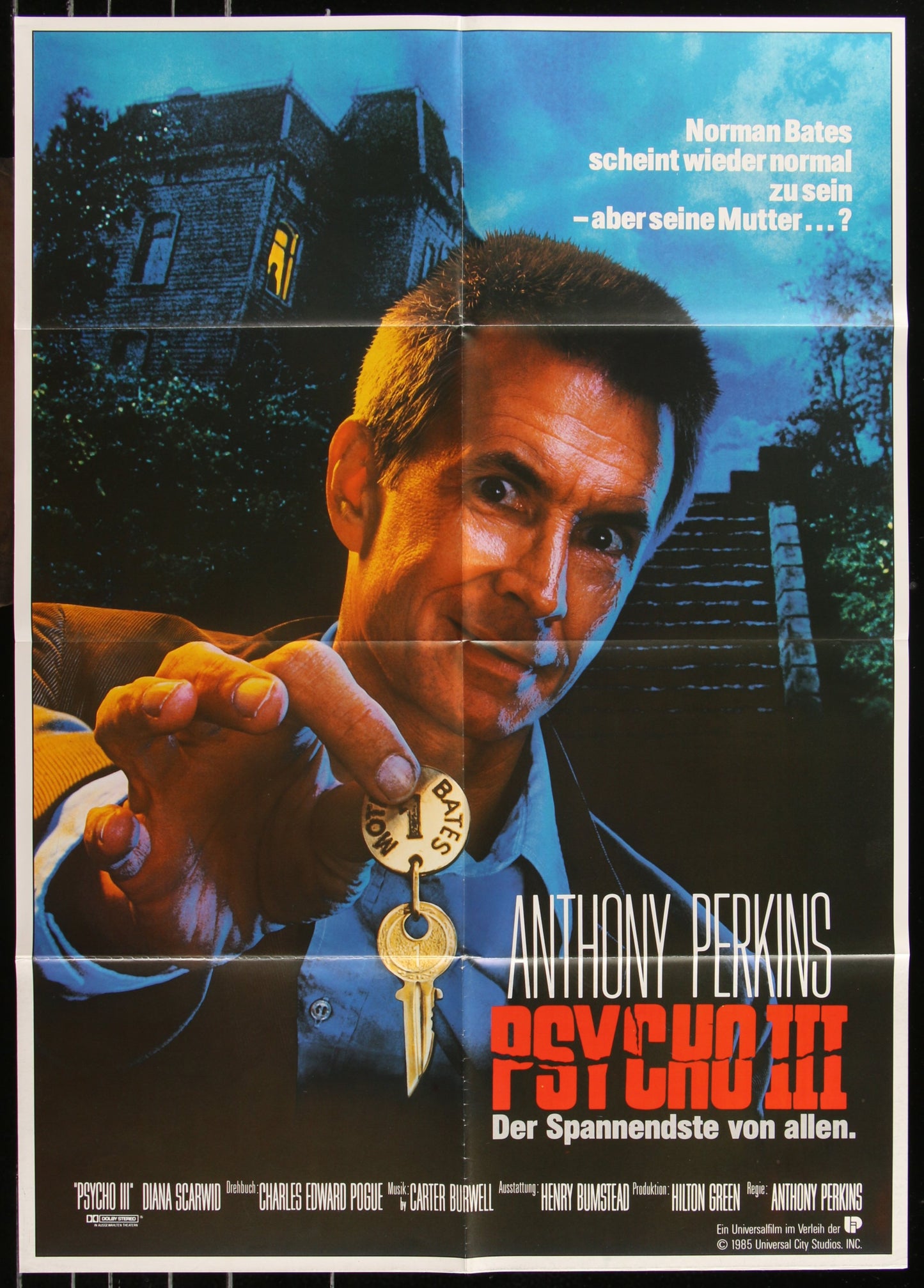 Psycho III (1986) Original German A1 Movie Poster