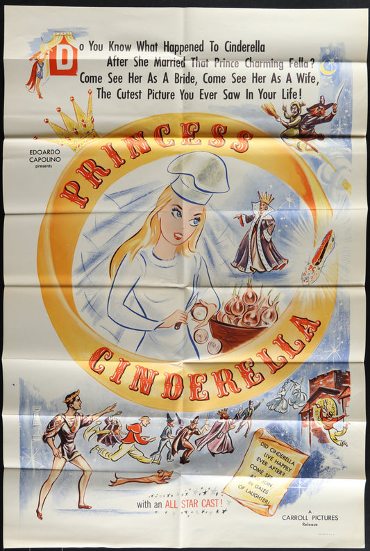 Princess Cinderella (1955) Original US One Sheet Movie Poster