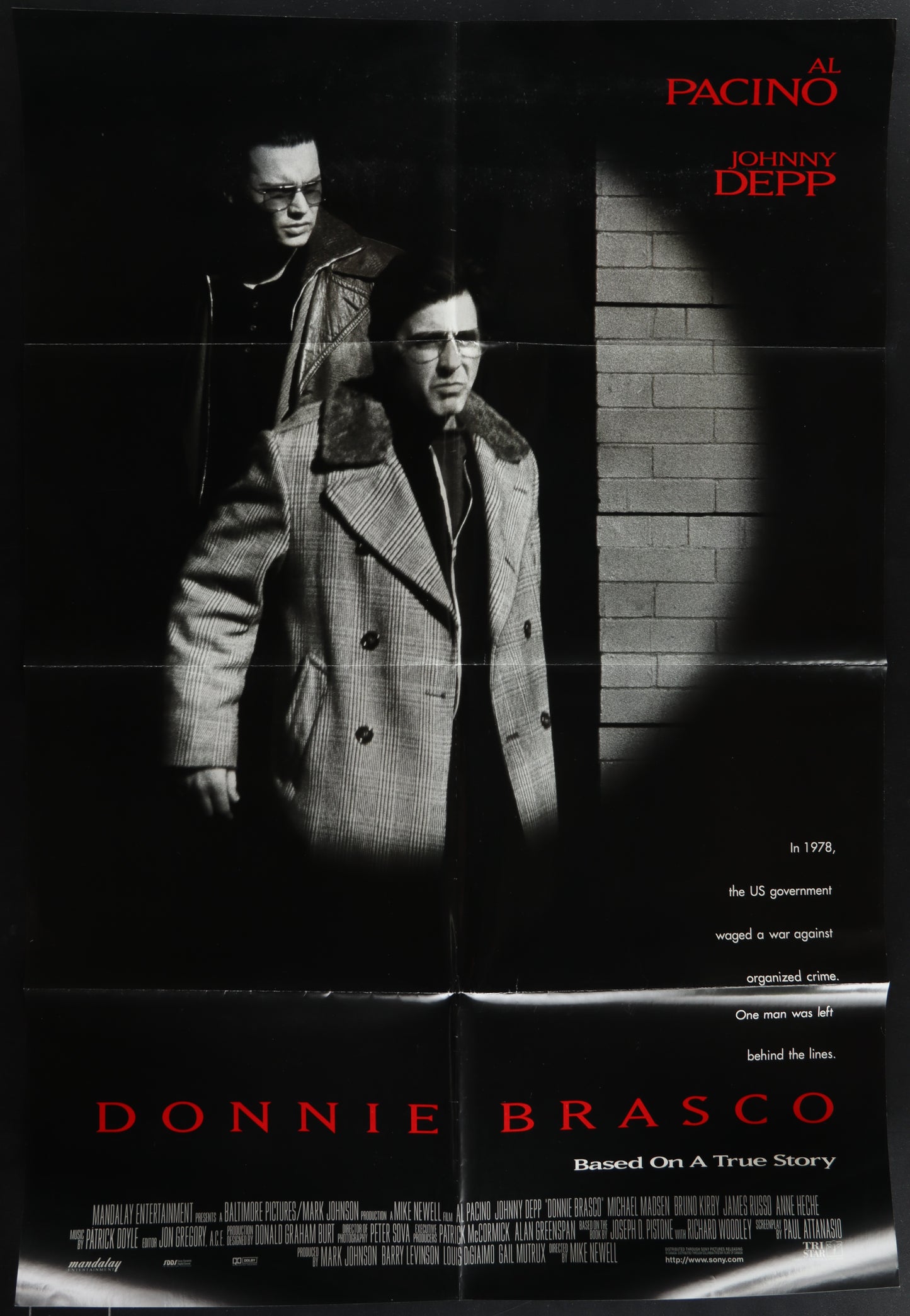 Donnie Brasco (1997) Original US One Sheet Movie Poster