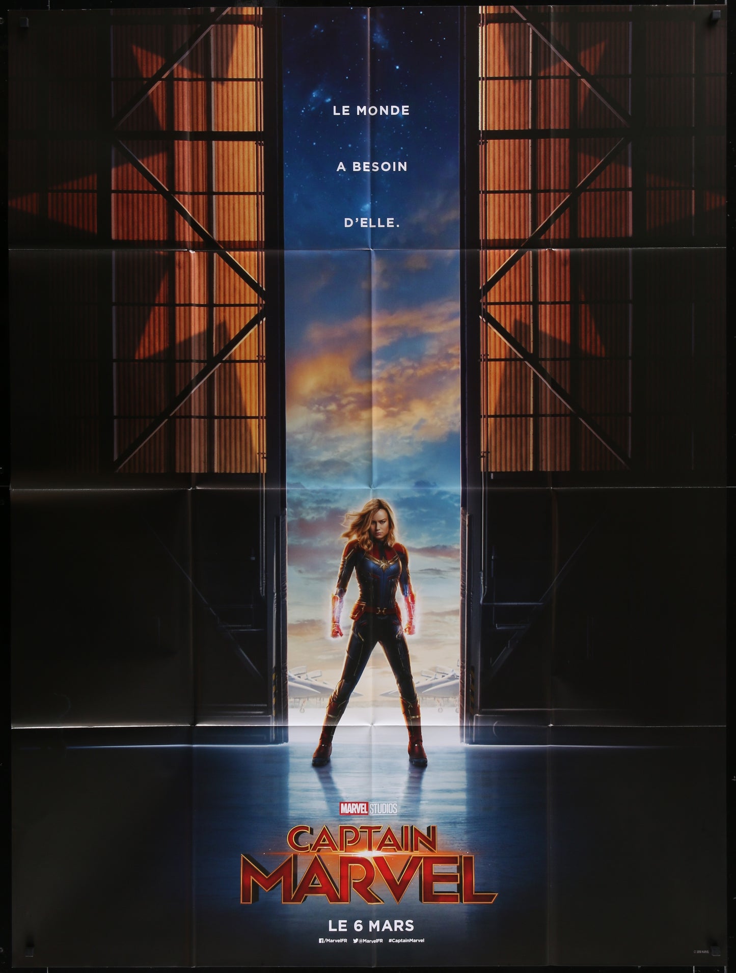 Captain Marvel (2019) Original French One Panel Movie Poster