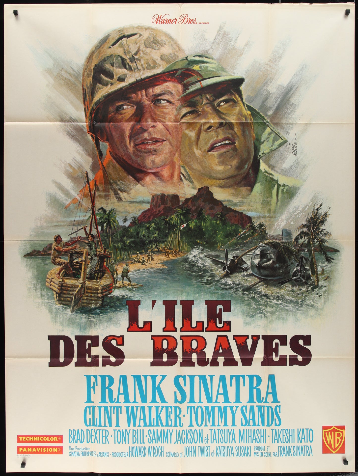 None But The Brave (1965) Original French One Panel Movie Poster