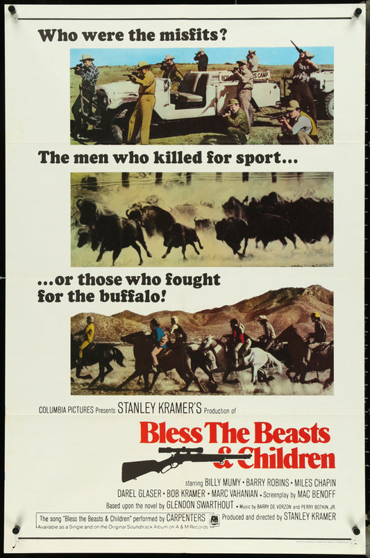 Bless The Beasts And Children (1971) Original US One Sheet Movie Poster