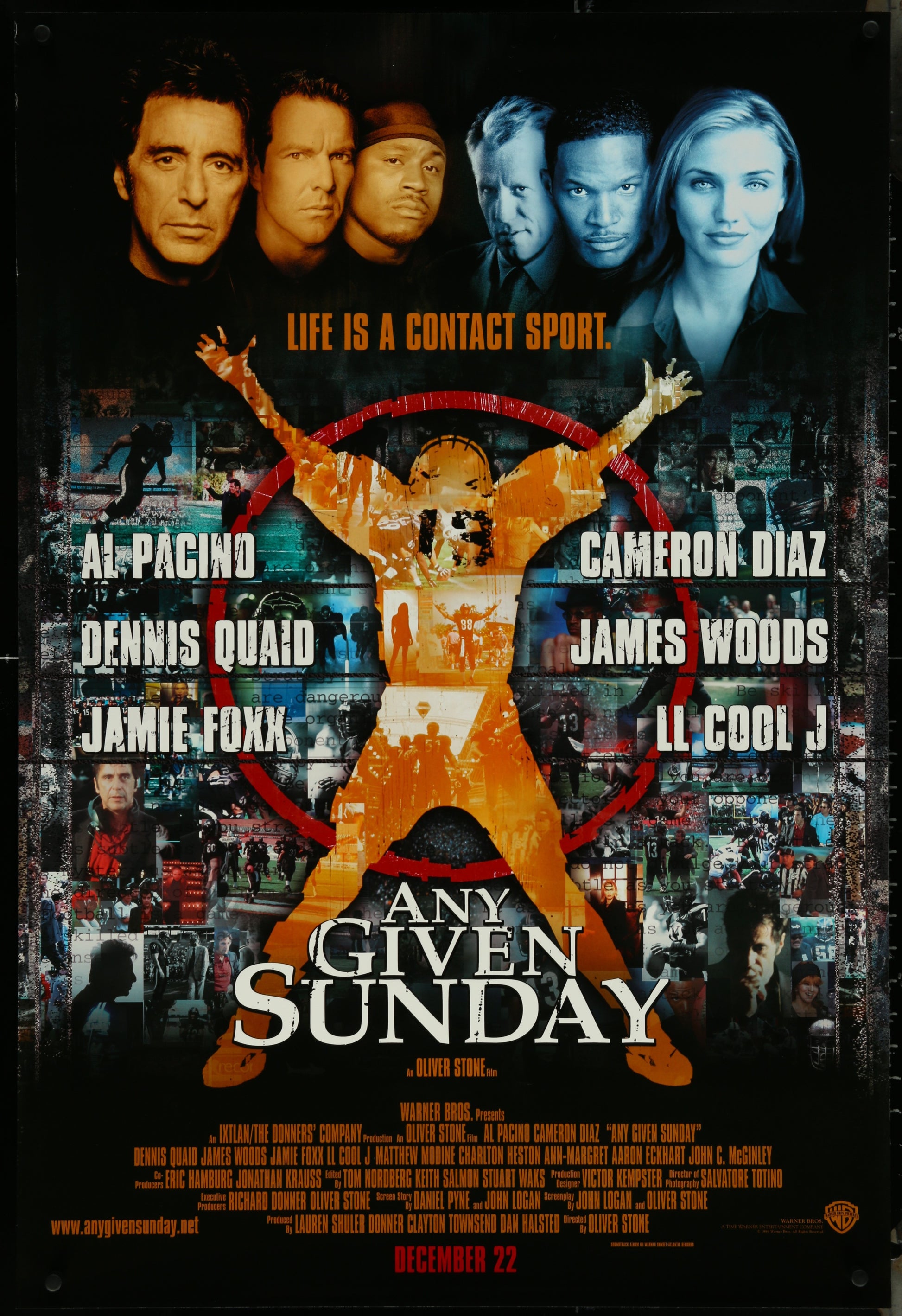 Any Given Sunday (1999) Original US One Sheet Movie Poster