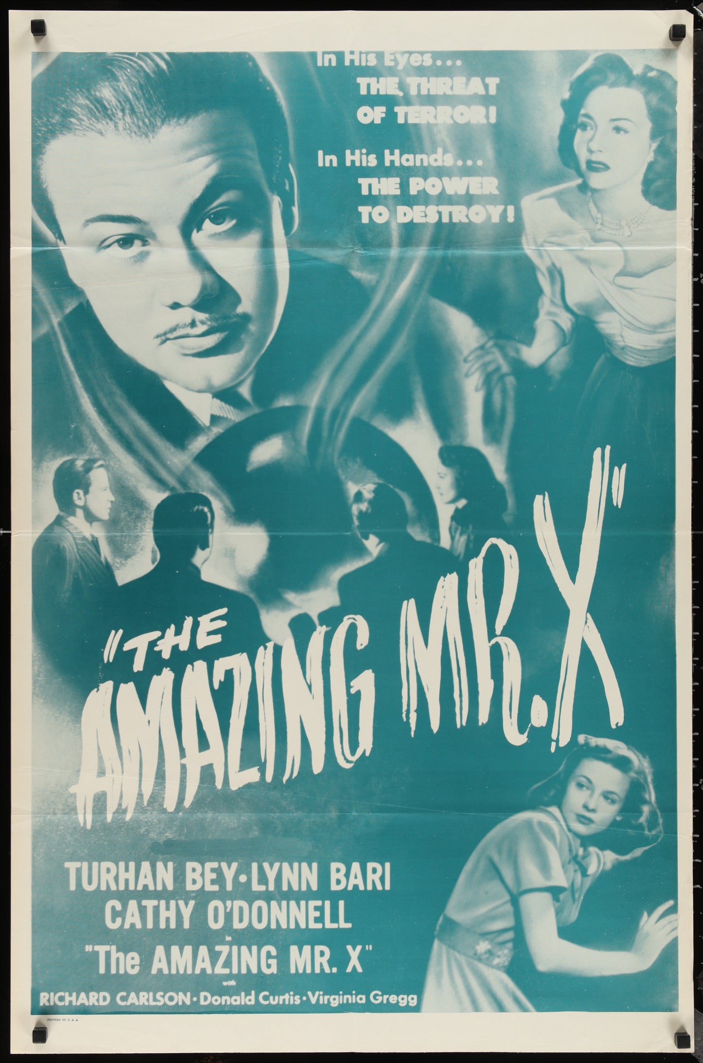 The Amazing Mr. X (1950s Re-Release) Original US One Sheet Movie Poster