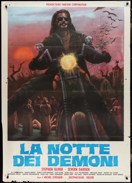 Werewolves On Wheels (1971) Original Italian One Panel Movie Poster