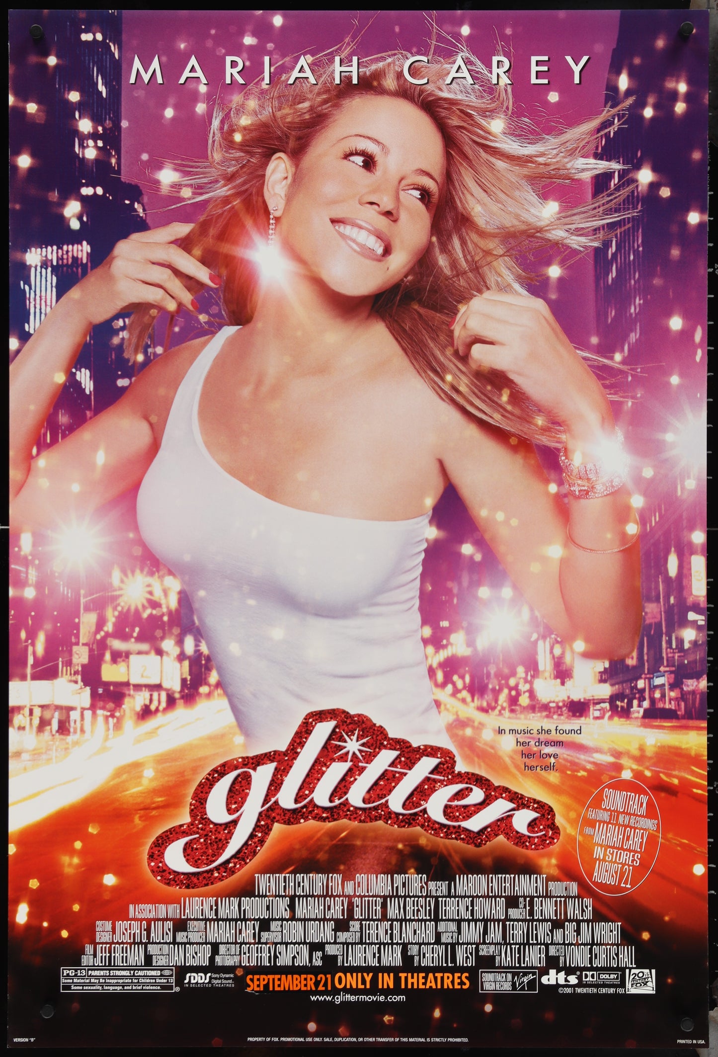 Glitter (2001) Original US One Sheet Movie Poster