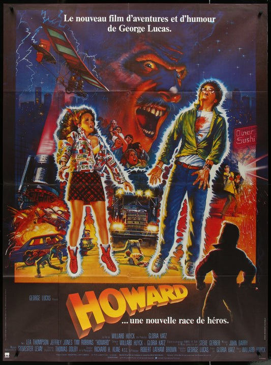 Howard The Duck (1986) Original French Grande One Panel Movie Poster