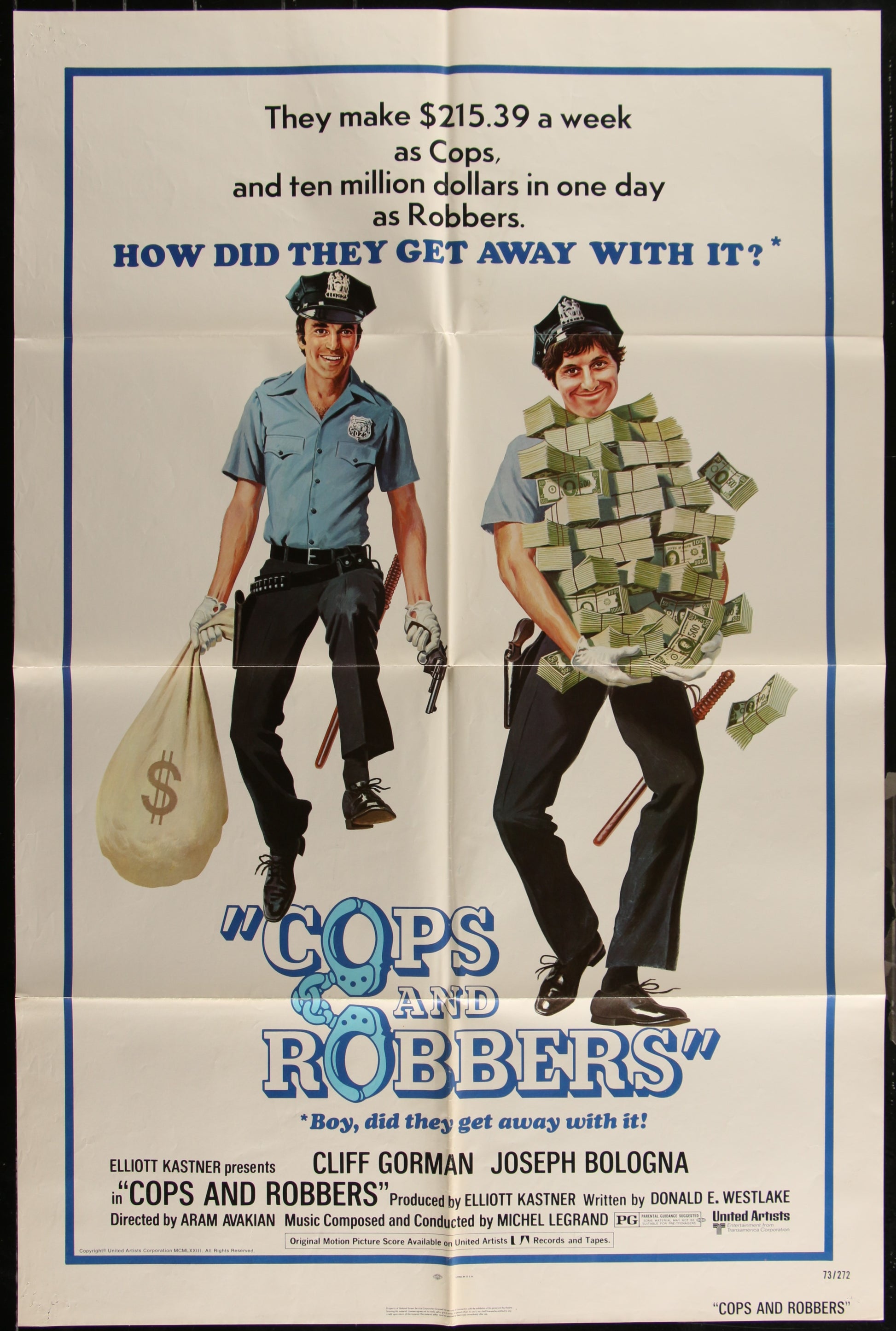 Cops And Robbers  (1973) Original US One Sheet Movie Poster