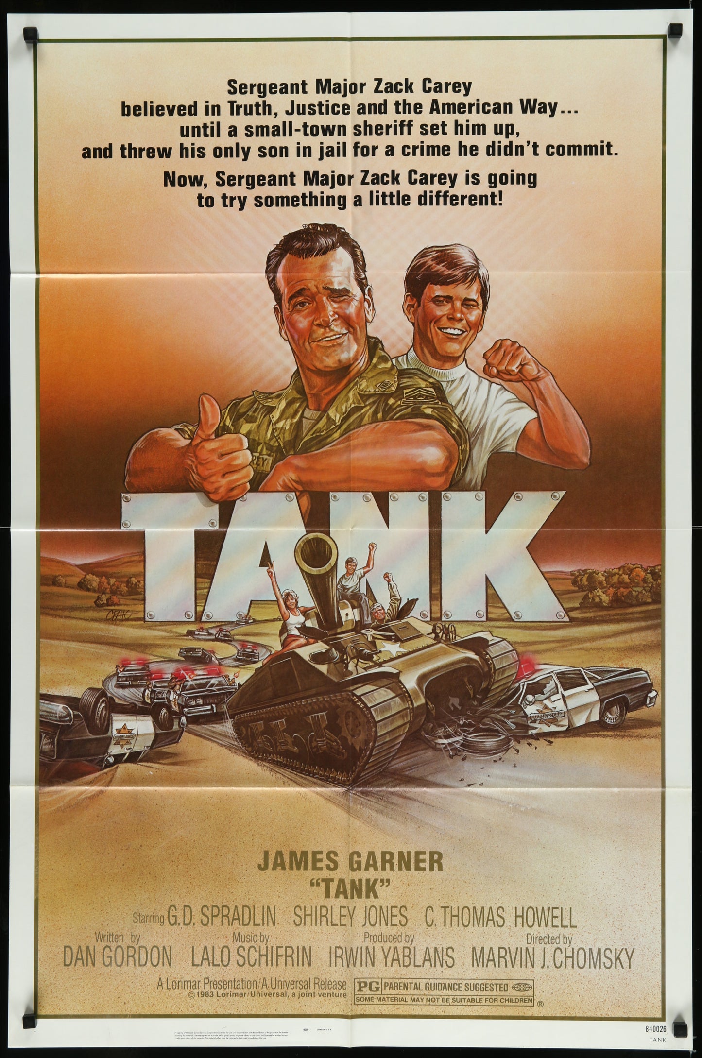 Tank (1984) Original US One Sheet Movie Poster