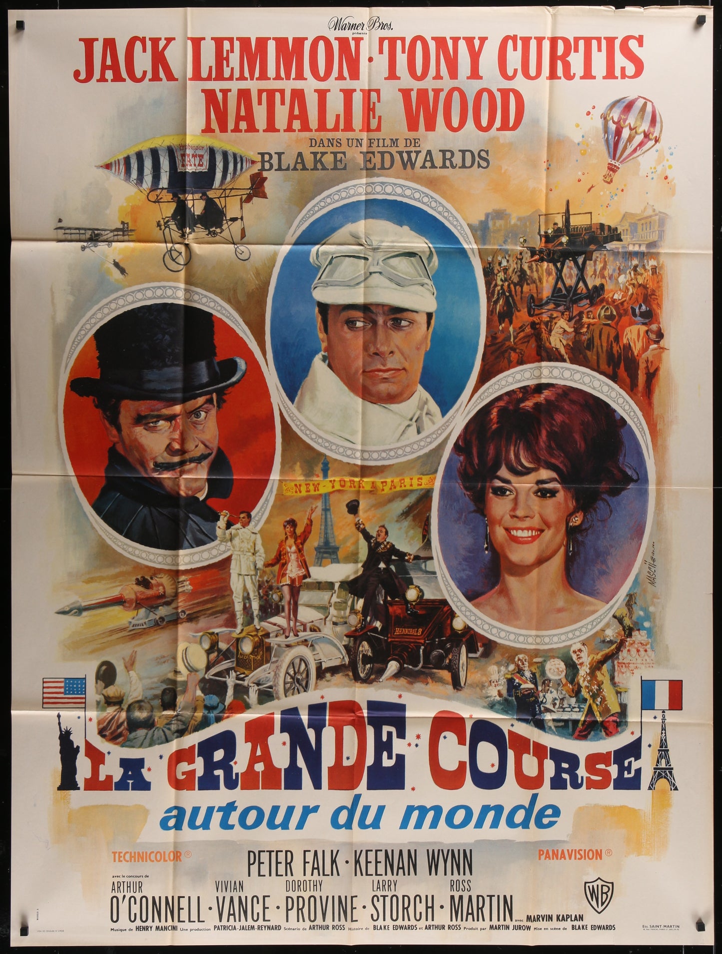 The Great Race (1965) Original French One Panel Movie Poster