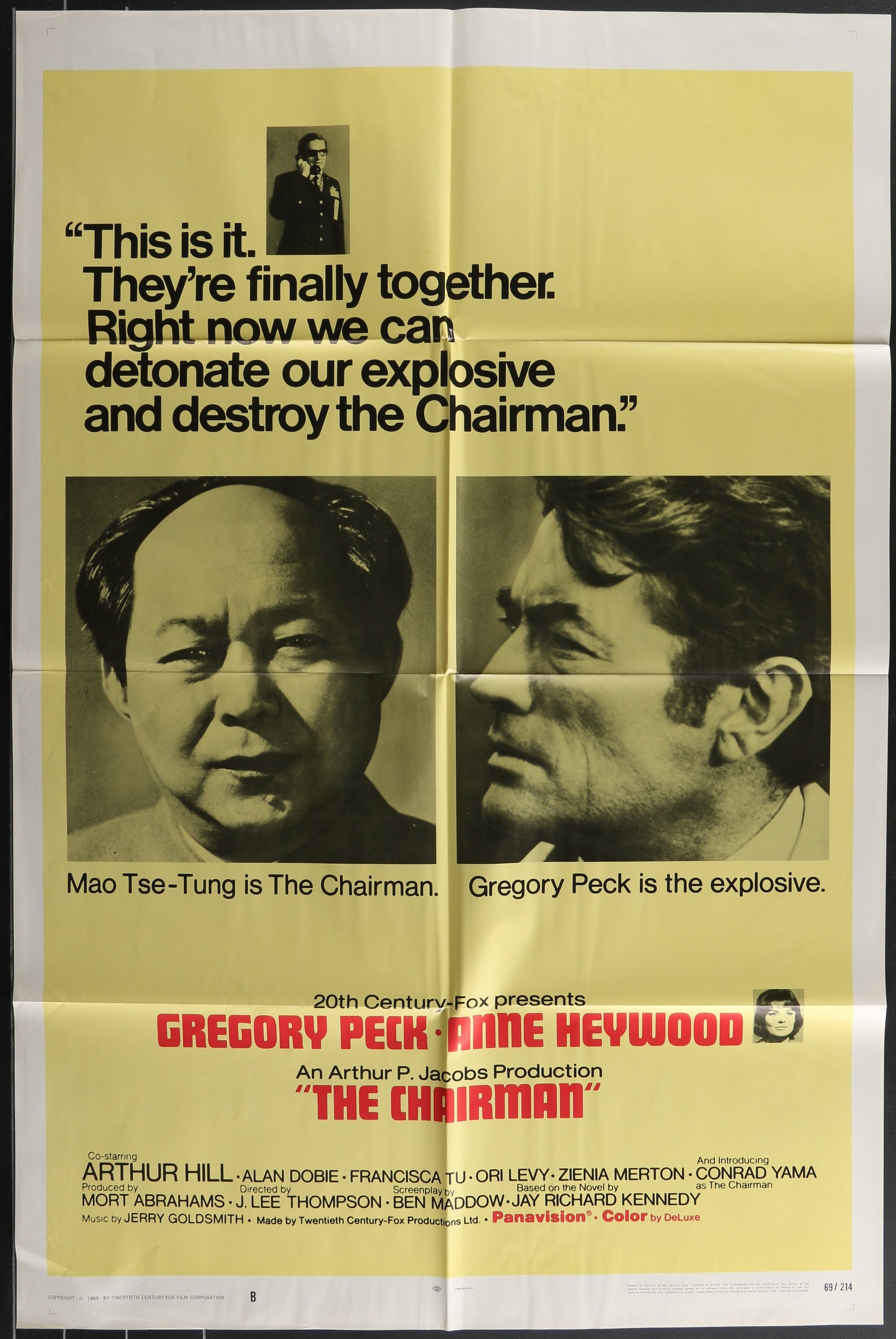 The Chairman (1969) Original US One Sheet Movie Poster