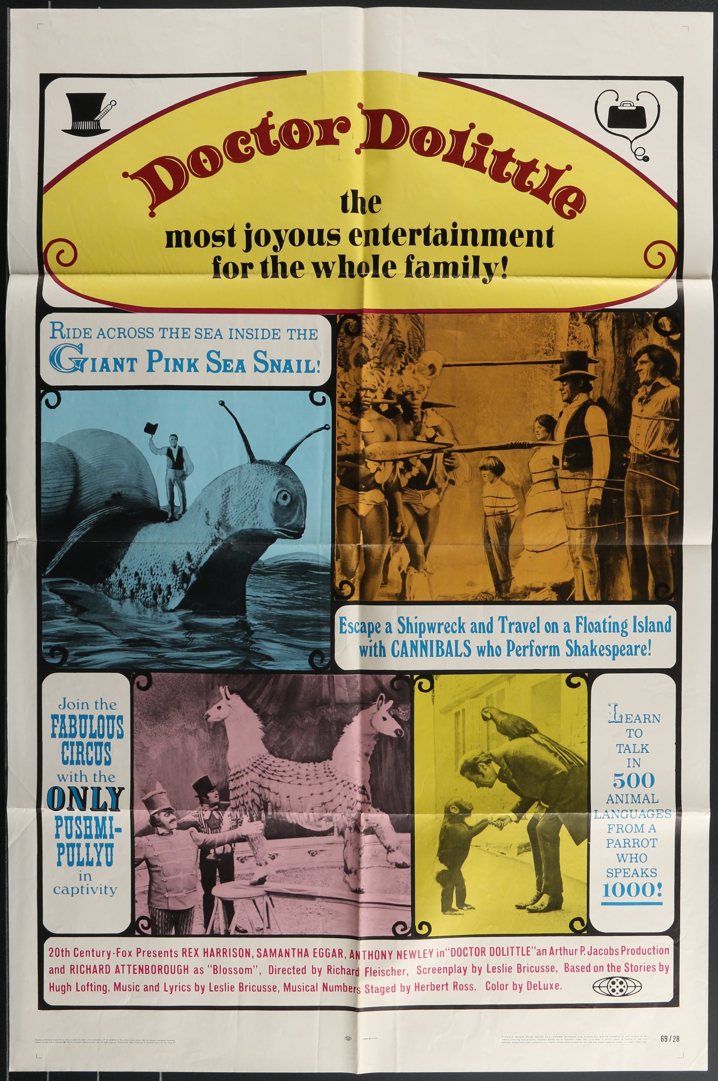 Doctor Dolittle (1968 Re-Release) Original US One Sheet Movie Poster