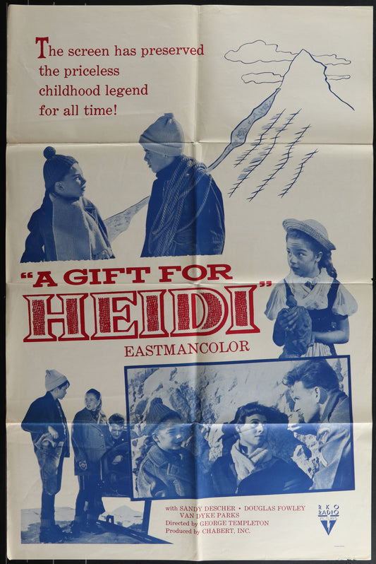 A Gift For Heidi (1962) Original US One Sheet Movie Poster