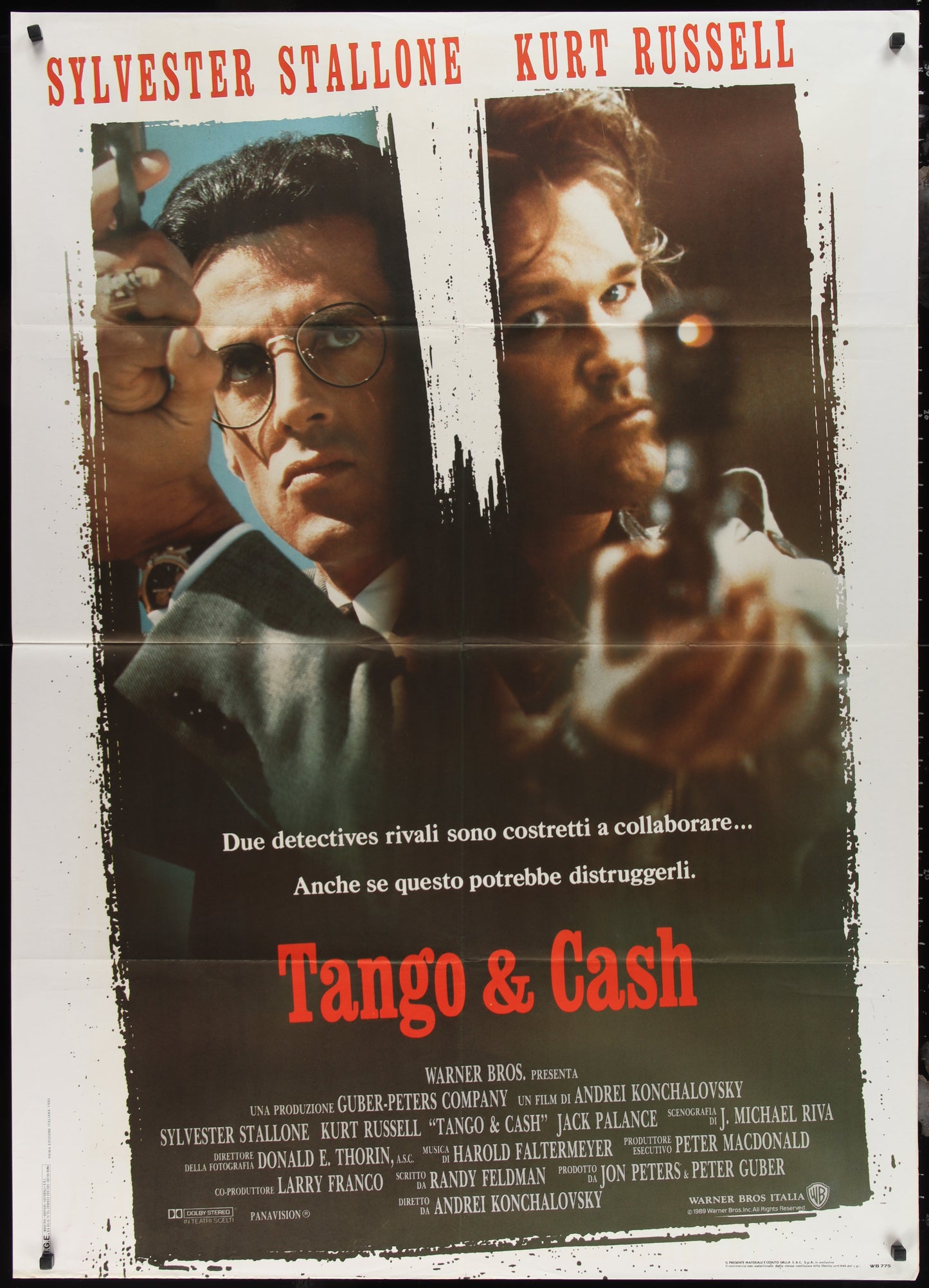 Tango & Cash (1989) Original Italian One Panel Movie Poster